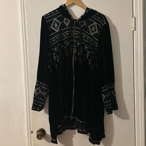 Johnny Was Tina Velvet Hoodie 2X